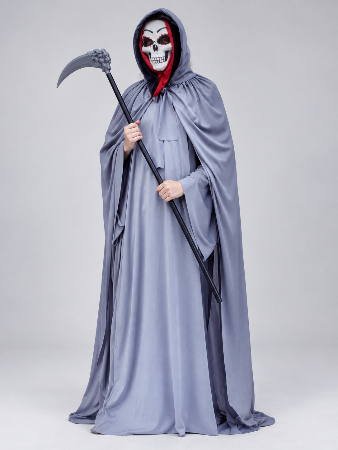 Reaper Carnival Costume with Cape, Hood, and Mask