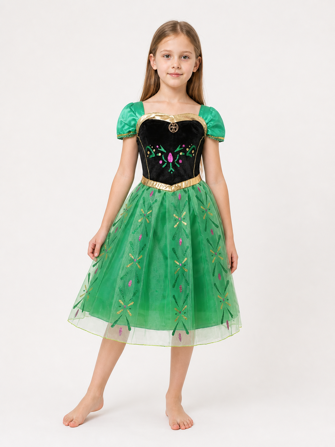 Black and Green Princess Carnival Dress for Cosplay