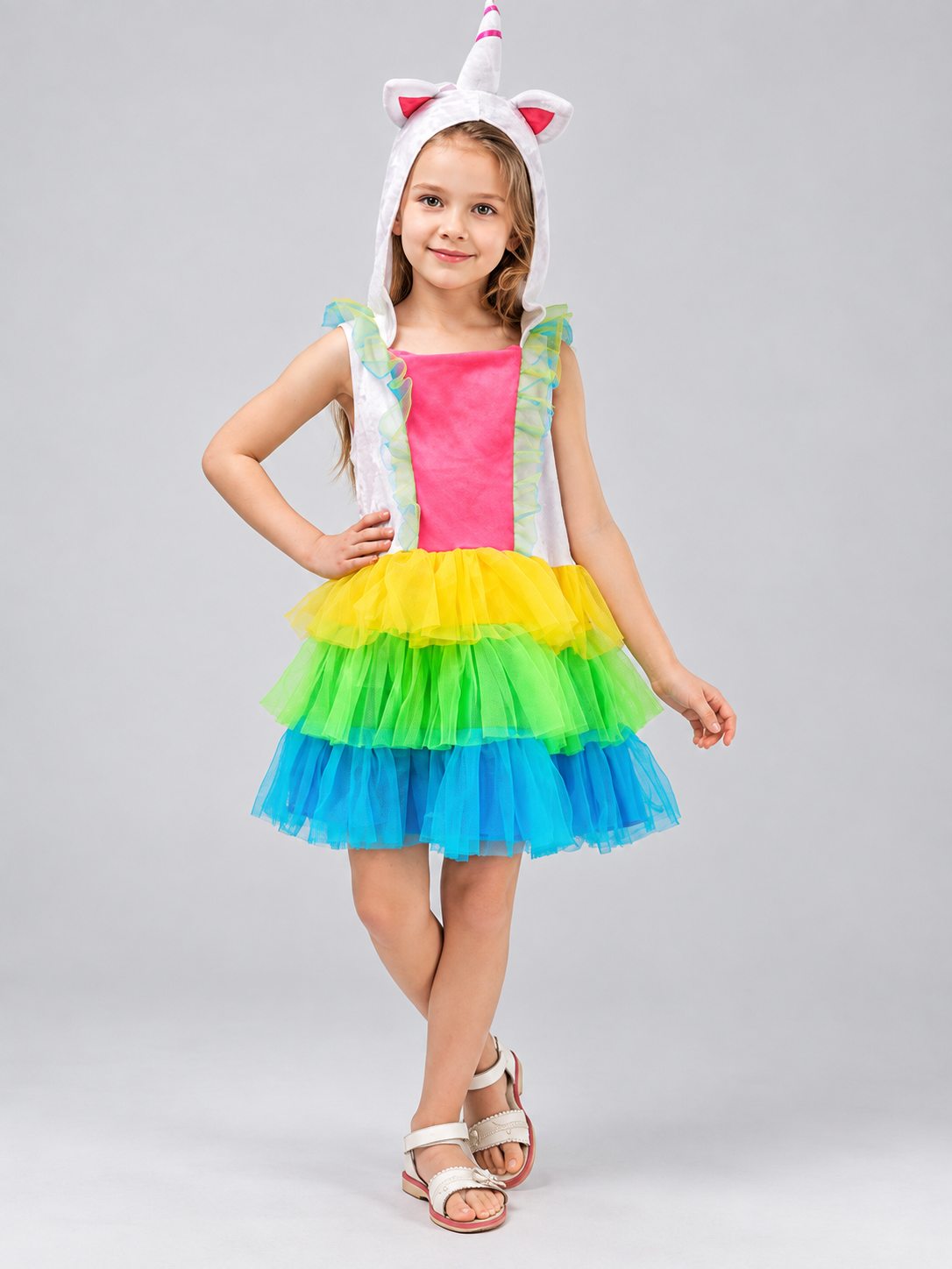 Kids' Unicorn Costume: Dress with Tail