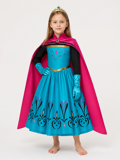 Blue Princess Costume with Pink Cape