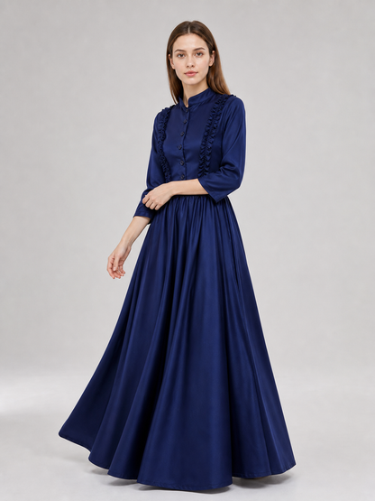 Gothic Victorian High-Neck Dress
