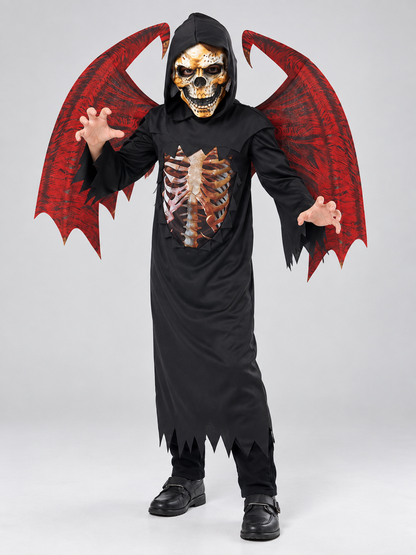 Kids' Demon Carnival Costume with Wings and Mask