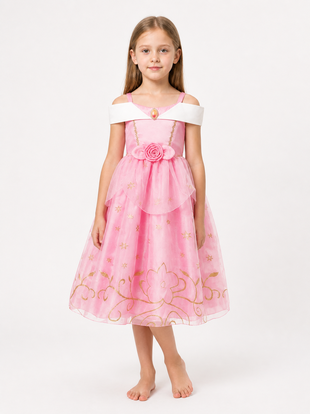 Princess Costume in Pink and Gold Tones