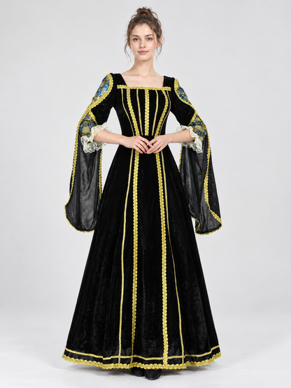 Medieval-Style Dress with Historical Styling
