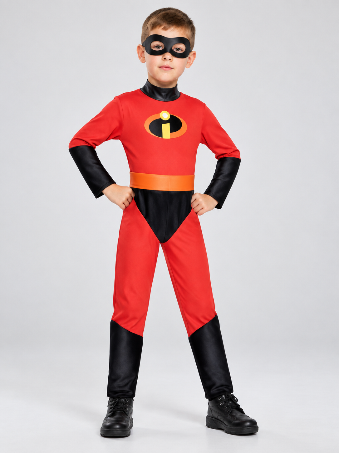 Kids' Superhero Carnival Costume, Red with Mask