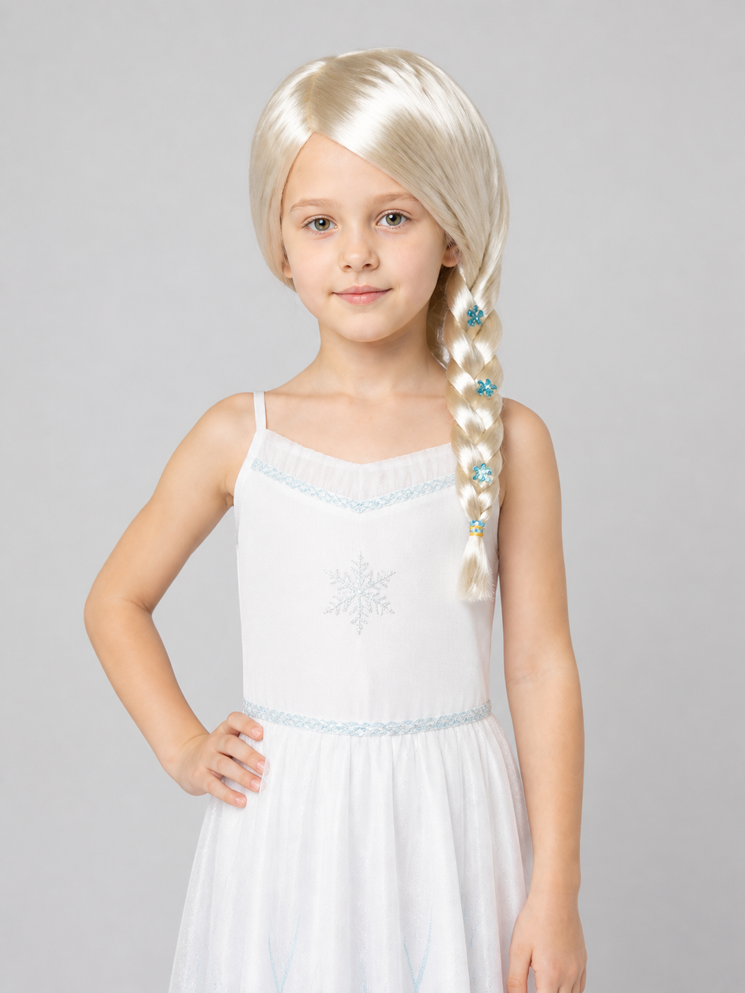 Light Carnival Wig with Long Braid for Halloween Costume Wigs detail