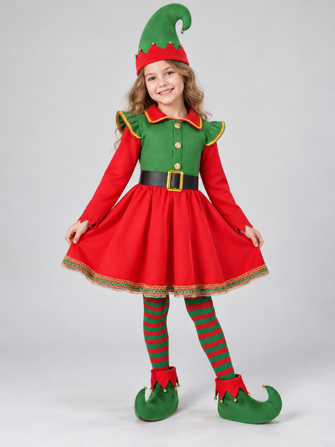 Elf Costume with Pleated Skirt and Accessories Costume Accessories detail