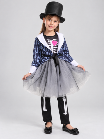 Kids' Skeleton Costume with Top Hat