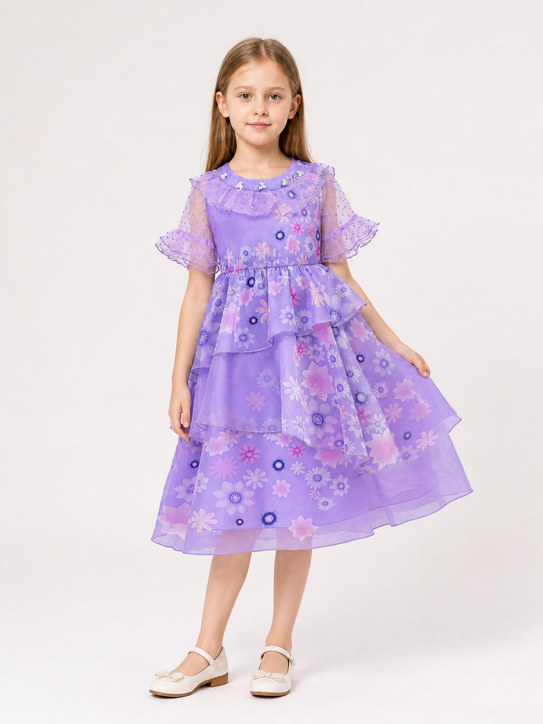 Purple Princess Costume for Girls for Halloween Costumes detail