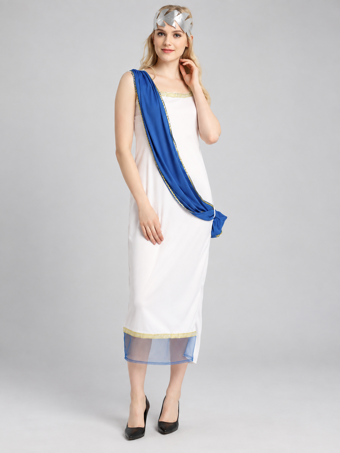 Zeus Carnival Costume with Drape and Headpiece