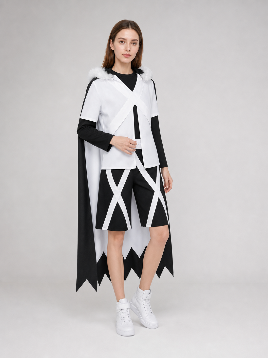 XTALE Cross Sans Cosplay Costume with Cape and Shorts