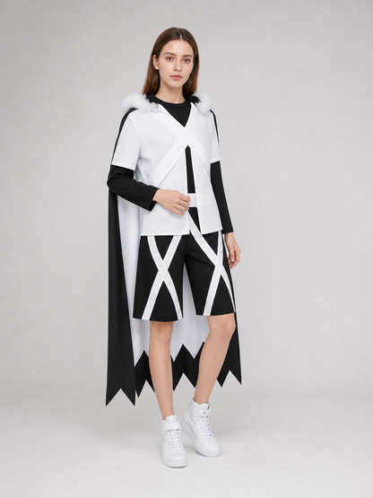 XTALE Cross Sans Cosplay Costume with Cape and Shorts