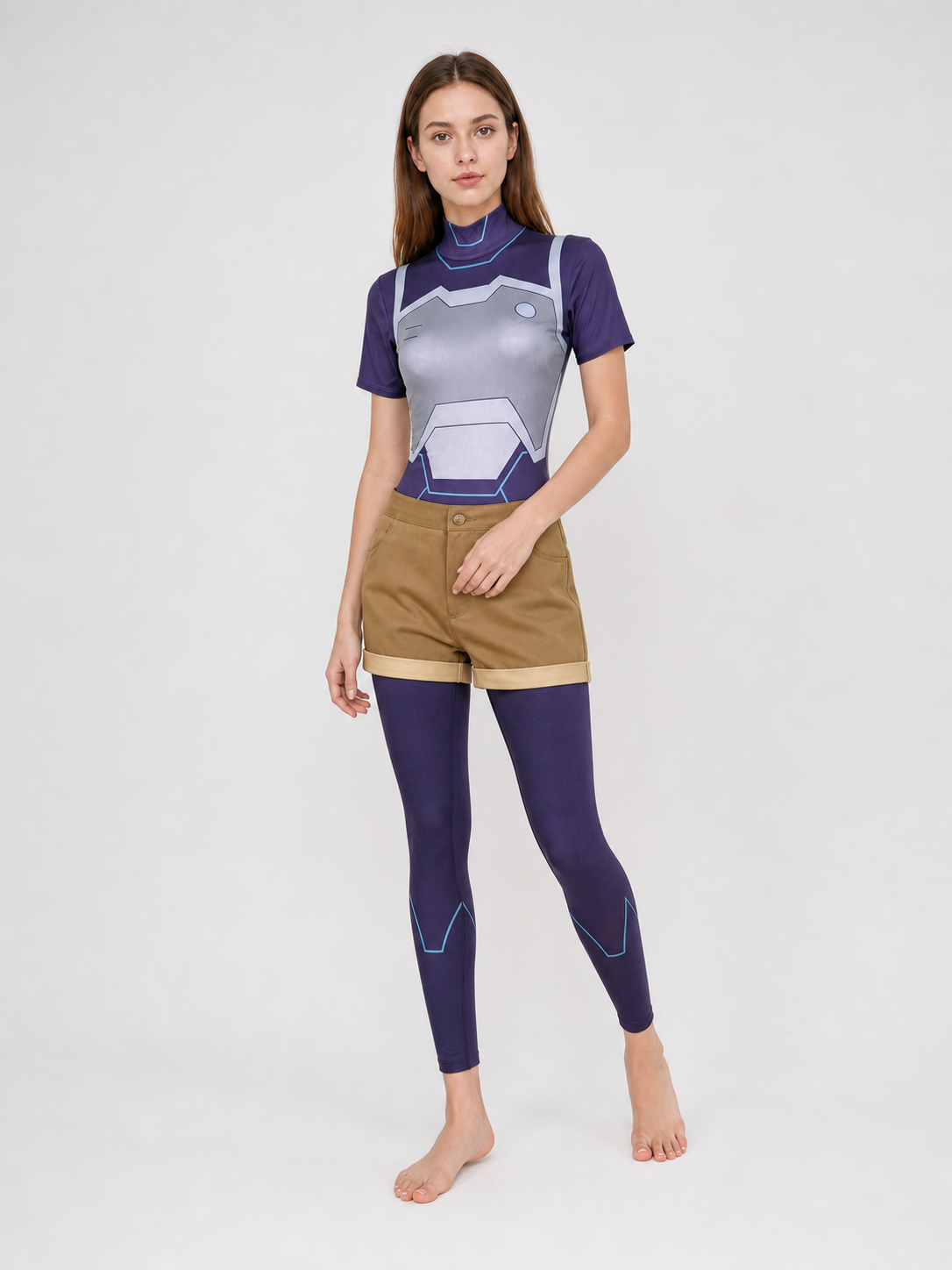Zoe Cosplay Costume: Top, Shorts, and Leggings