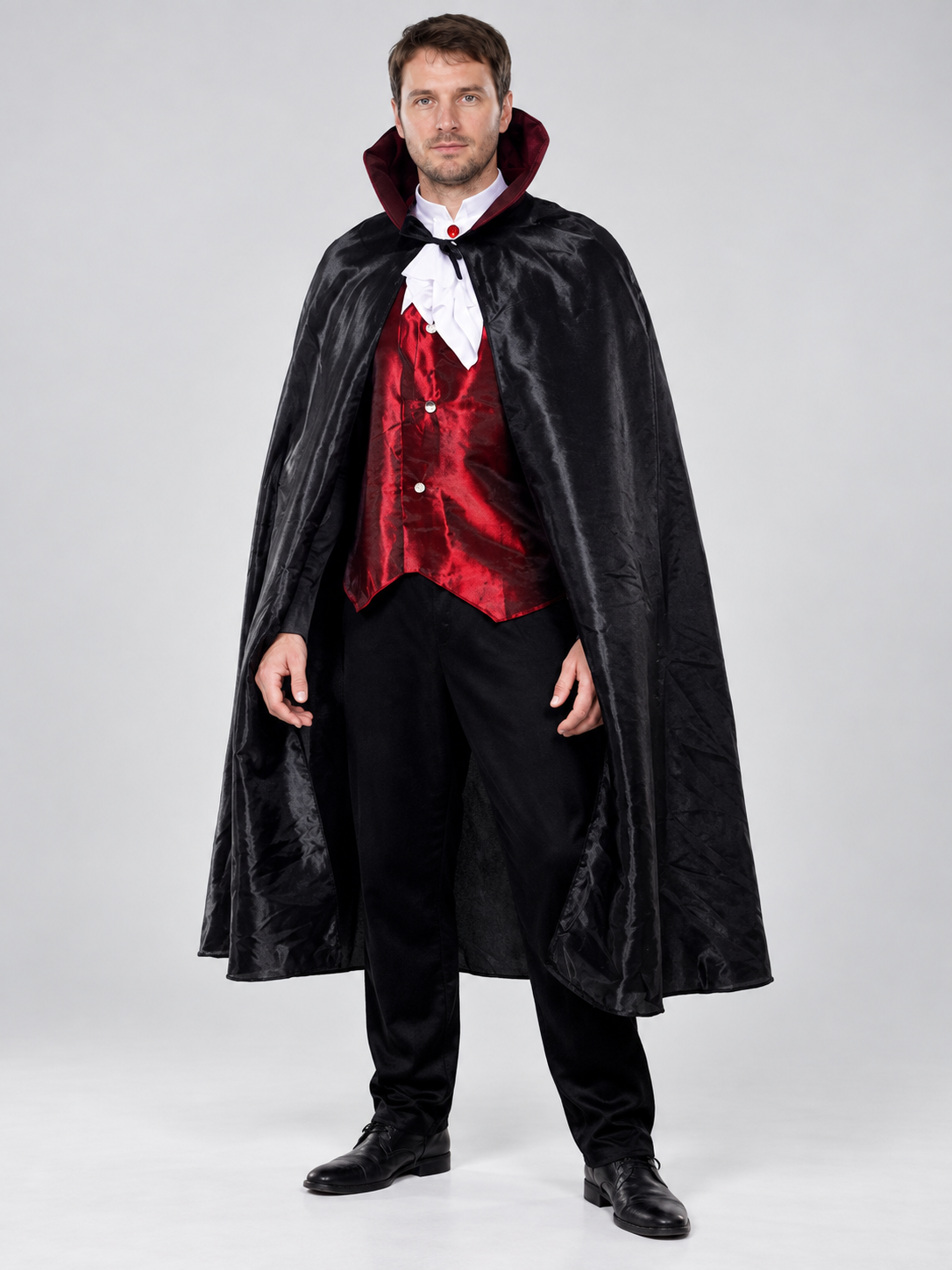 Adult Vampire Costume with Cape and Vest