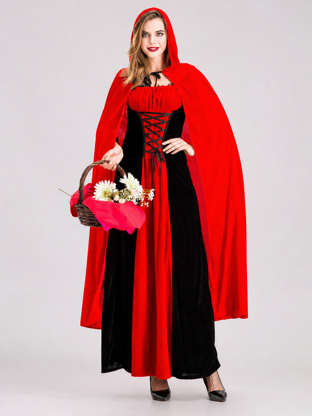 Costume: Dress with Hooded Cape