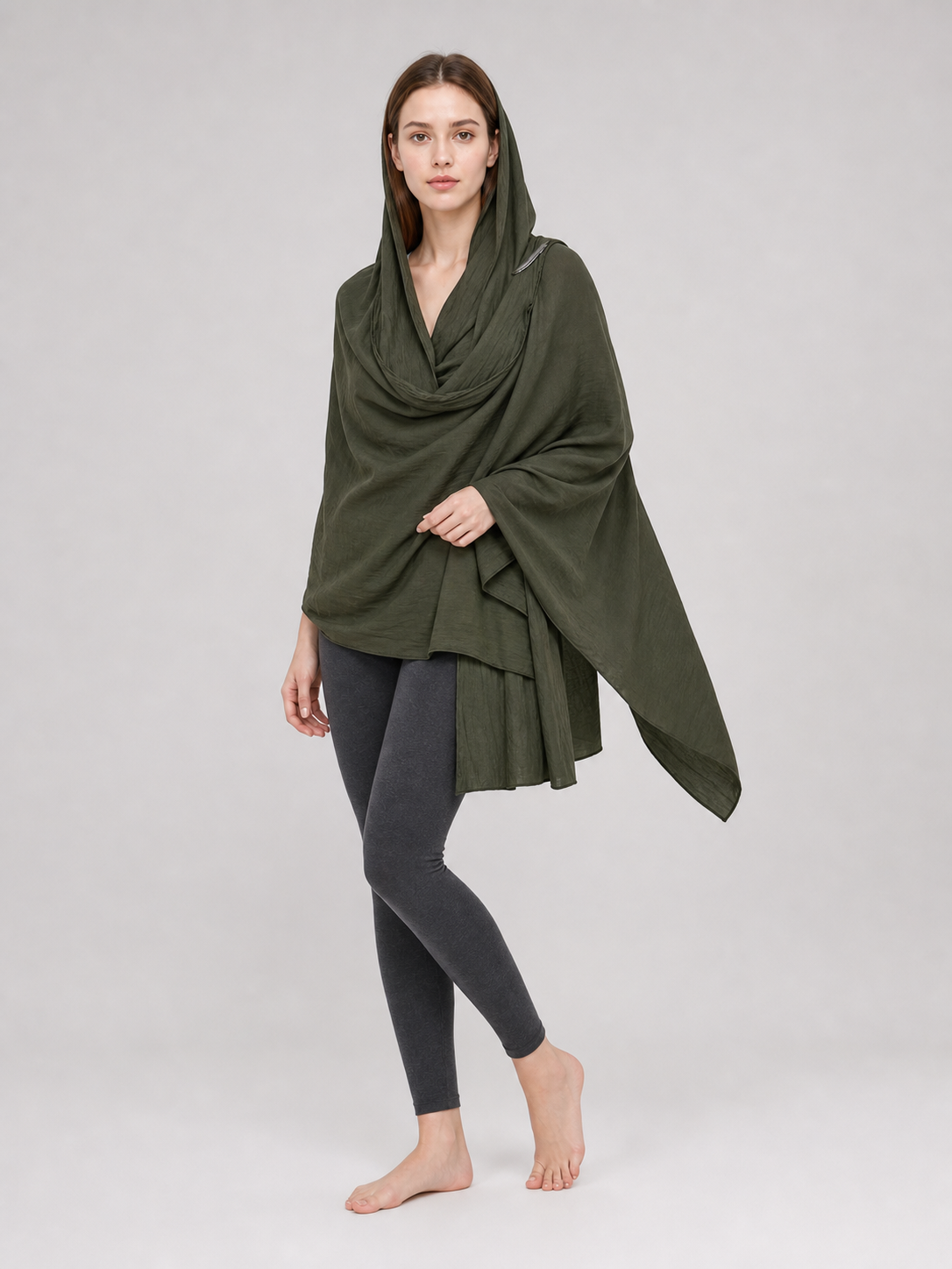 Green Carnival Hooded Cape