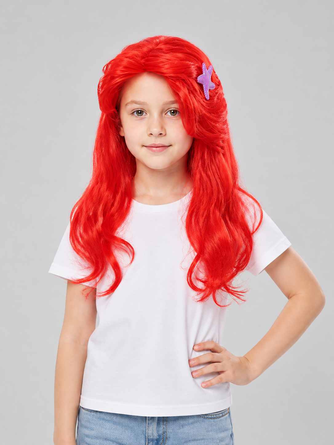 Red Carnival Wig for Halloween Costume Wigs detail
