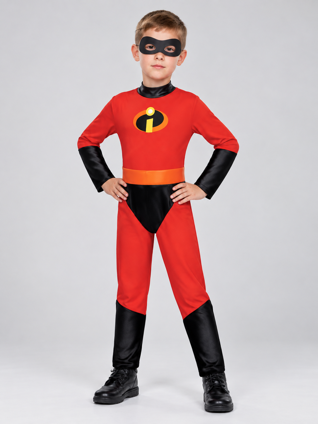 Kids' Superhero Costume with Mask, Red