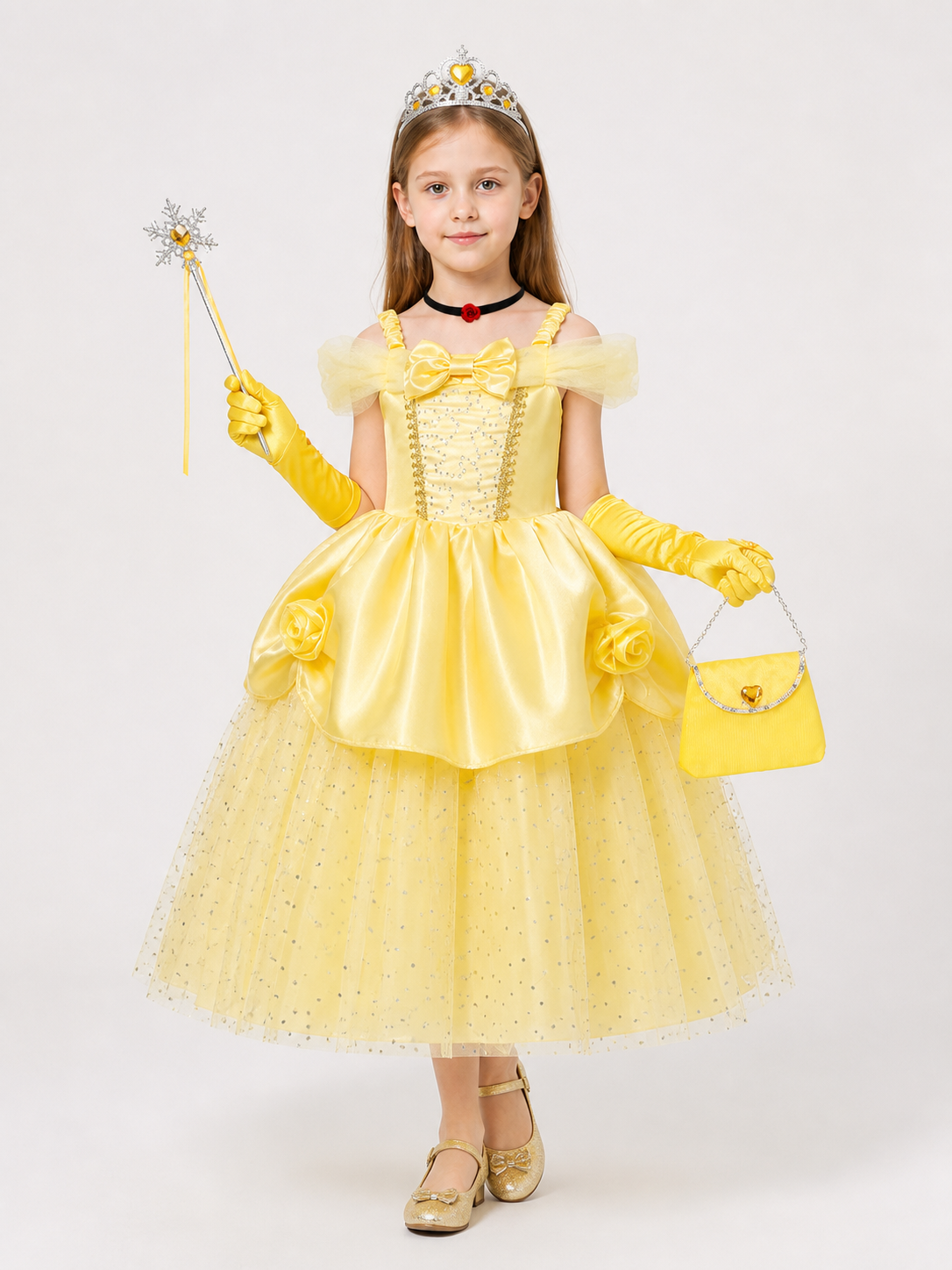 Yellow Princess Costume for Cosplay Costumes detail