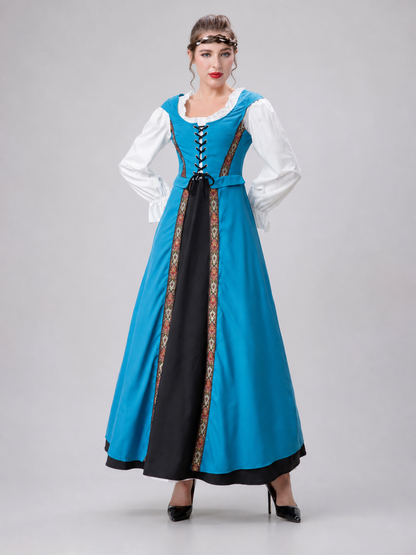 Medieval Lace-Up Costume Dress for Cosplay