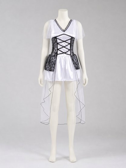 Stage Dress with Corset, Veil, and Lace