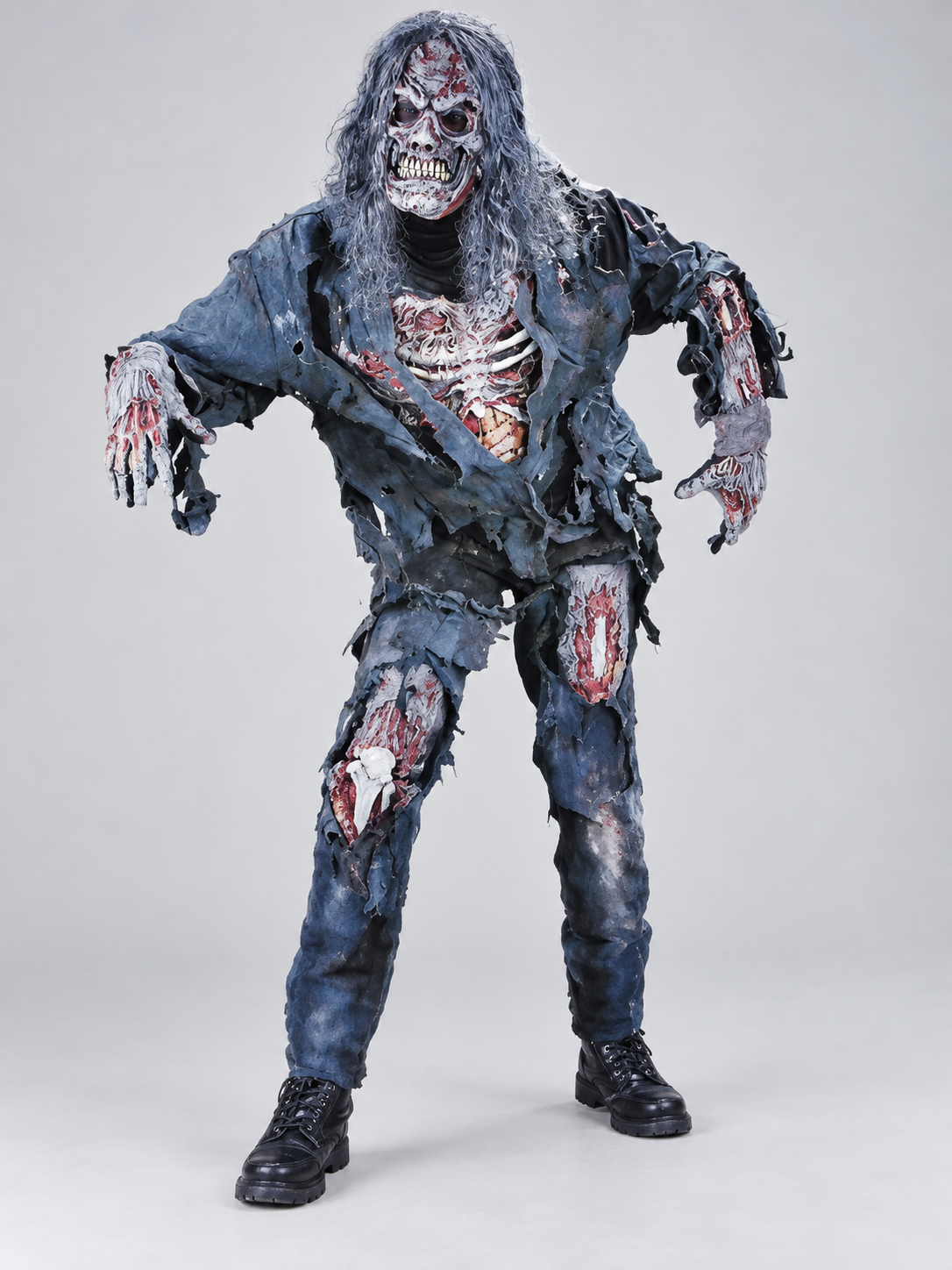Zombie Costume with Mask and Gloves