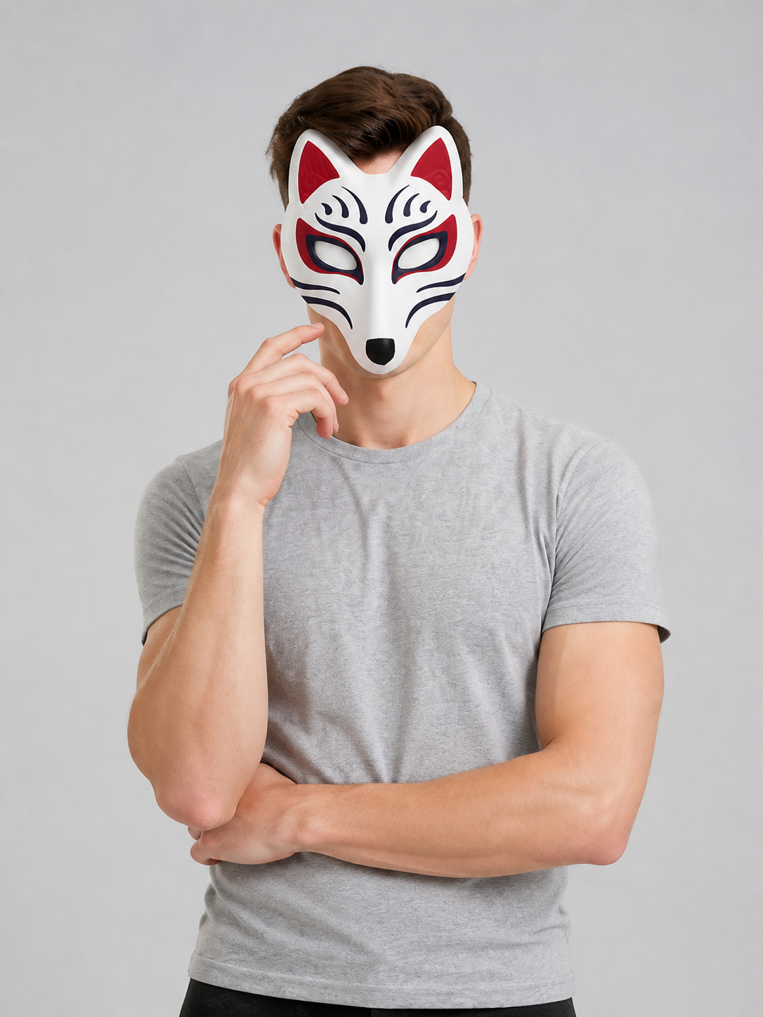 White Fox Mask Halloween Costume Headpiece Costume Masks detail