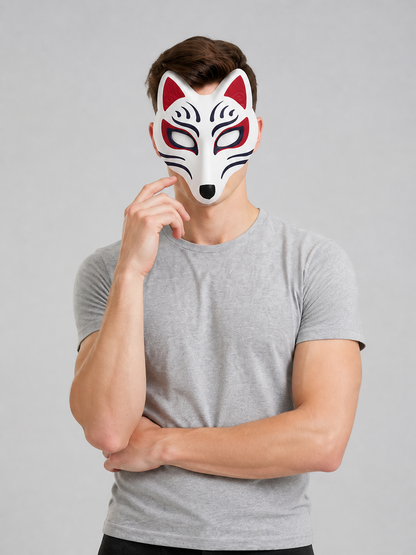 White Fox Mask Halloween Costume Headpiece Costume Masks detail