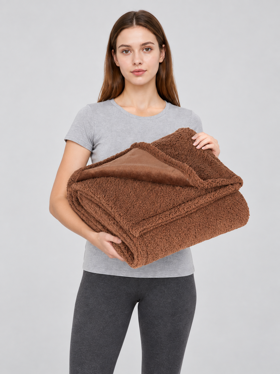 Brown Reversible Pet Blanket Wearable Blankets detail