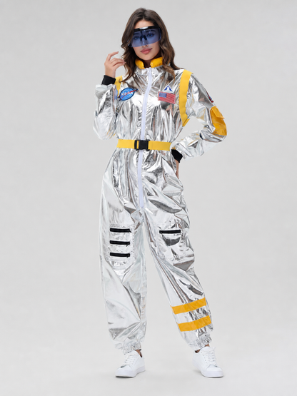 Silver Astronaut Jumpsuit for Cosplay