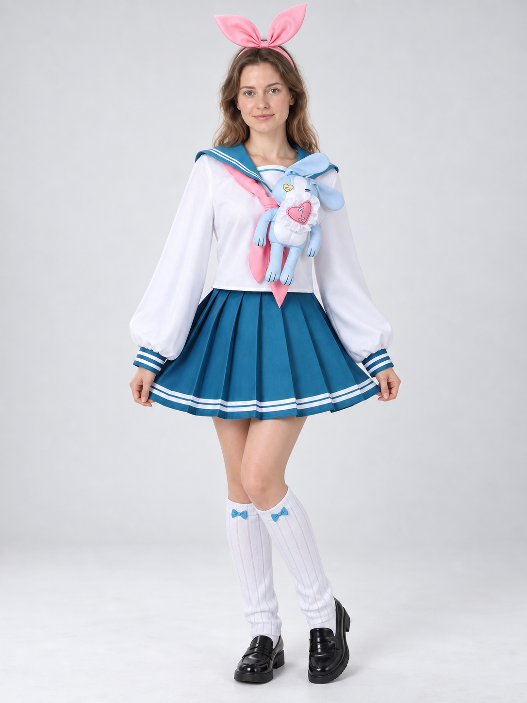 Sailor-Style Cosplay Costume with Bunny Ears