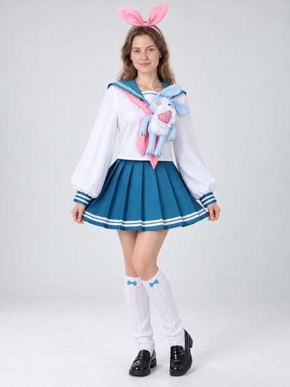 Sailor-Style Cosplay Costume with Bunny Ears