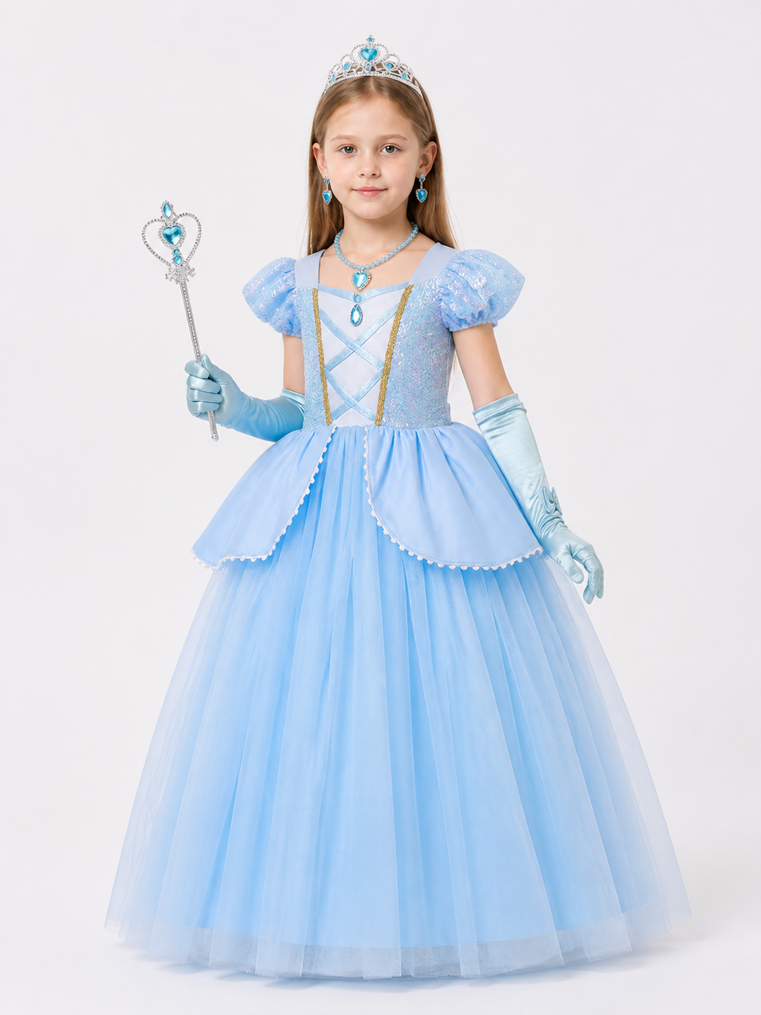 Blue Princess Carnival Costume for Halloween