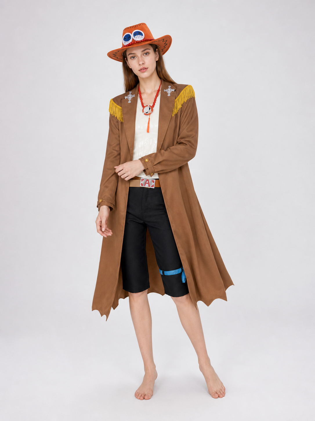 Ace One Piece Cosplay Costume: Coat and Accessories