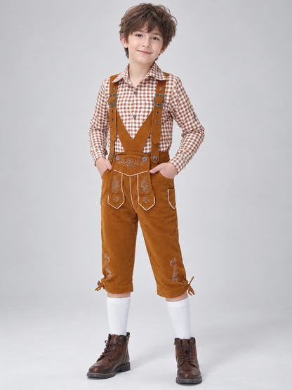 Bavarian Yellow-Brown Suspender Breeches
