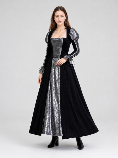Gothic Long Dress for Halloween and Cosplay