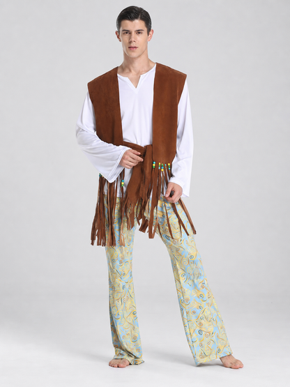 Fringed Carnival Vest with Colorful Beads