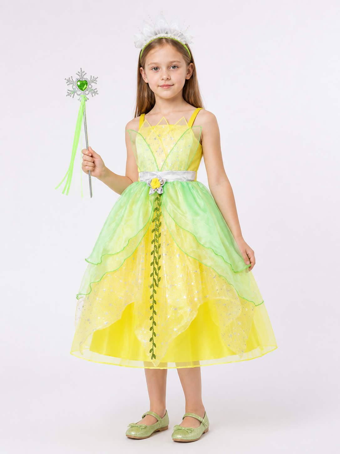 Yellow-Green Princess Costume for Halloween