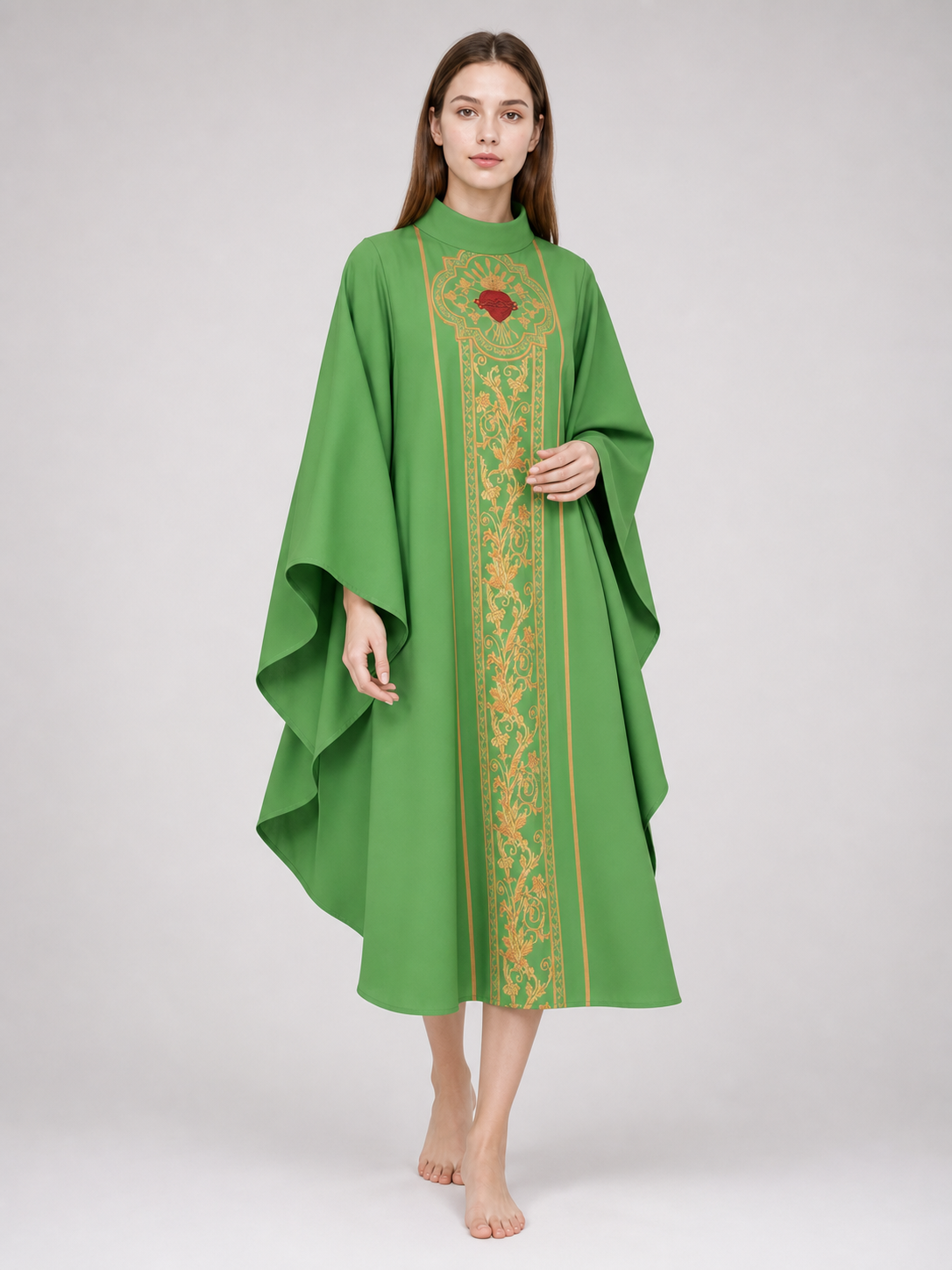 Cosplay Robe Costume with Gold Accents