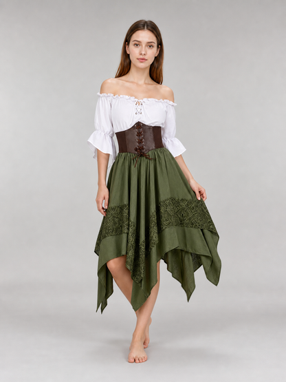 Pirate Costume: Blouse, Corset, and Skirt