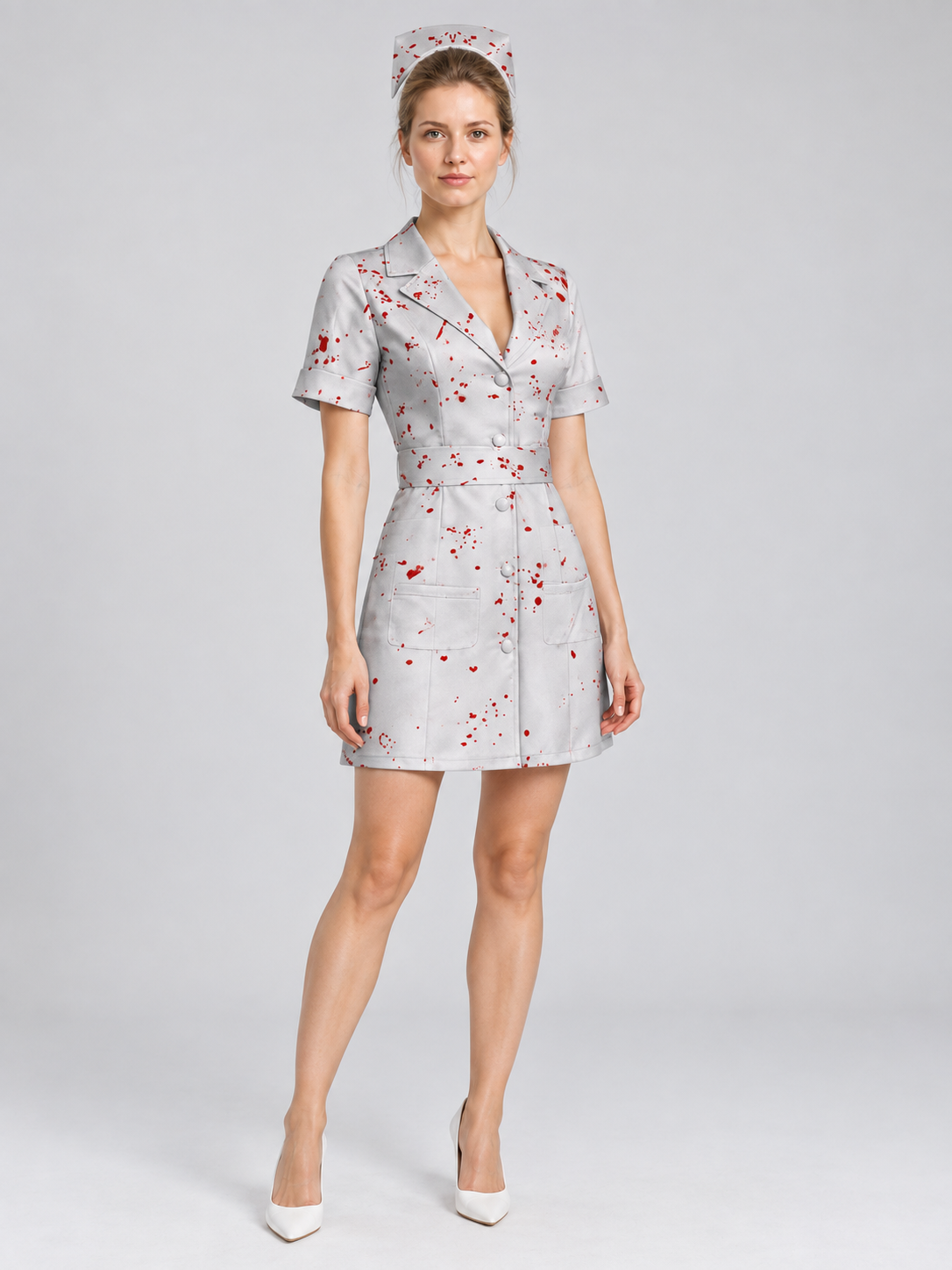 Red-Print Cosplay Costume Dress Costume Dresses detail