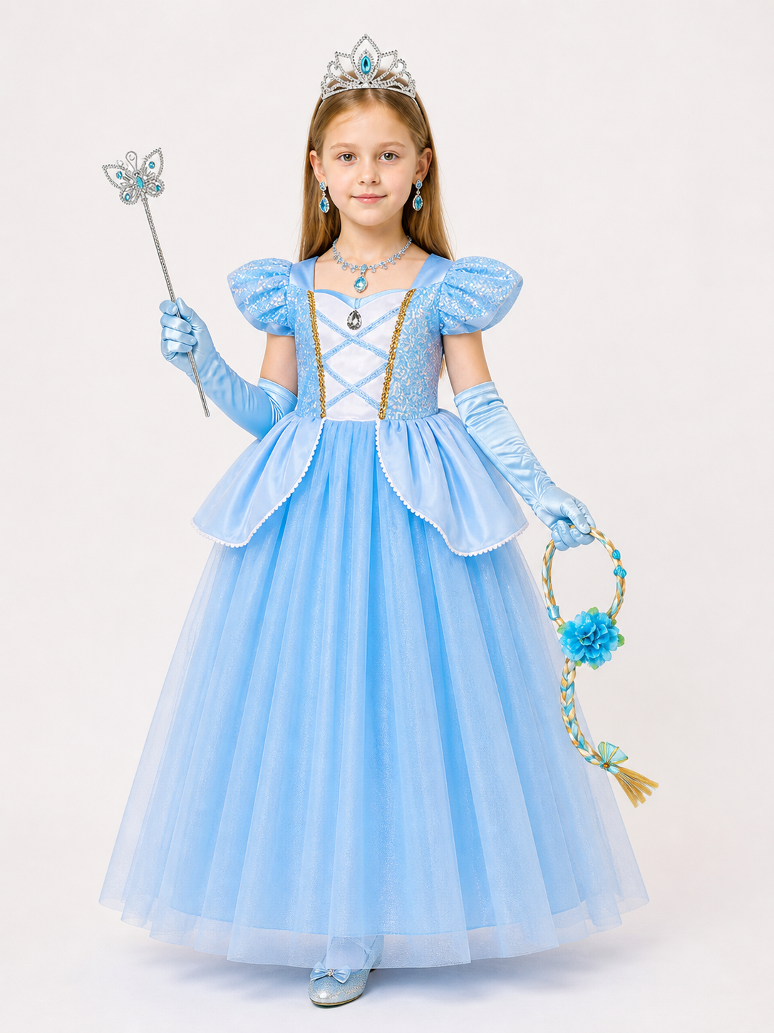Blue Princess Costume for Halloween Costumes detail