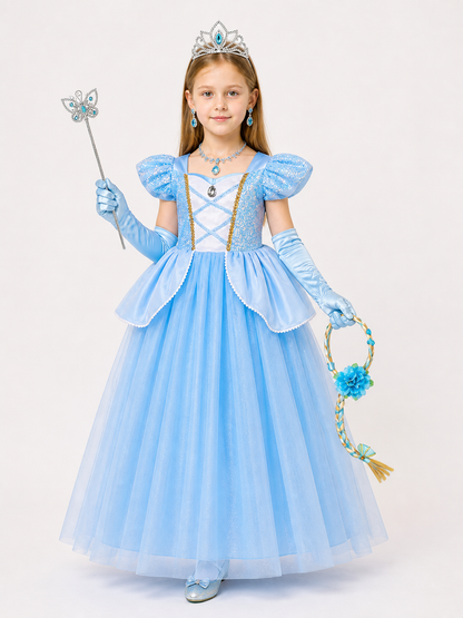 Blue Princess Costume for Halloween Costumes detail