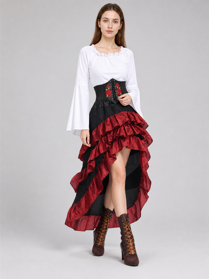 Victorian-style carnival costume with corset