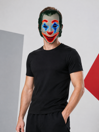 Glowing Clown Carnival Mask for Halloween and Cosplay Costume Masks detail