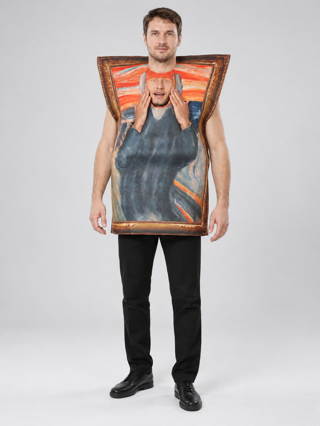 Sleeveless Carnival Tunic Costume with Painting Print