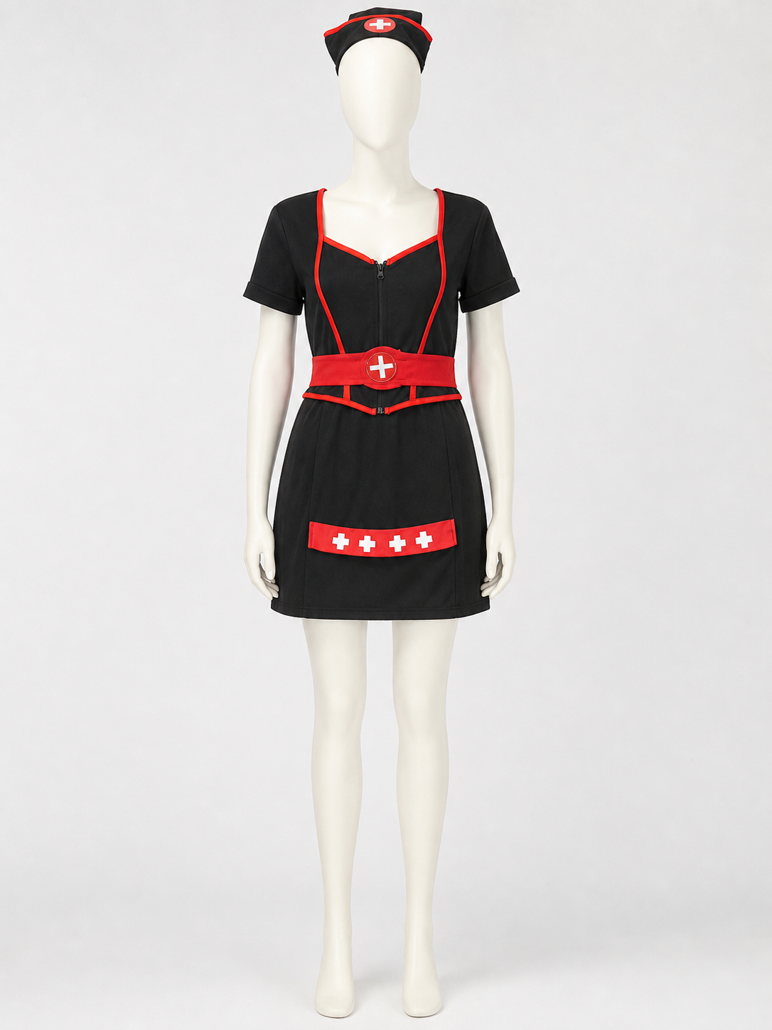 Medical Costume with Red Belt and White Crosses