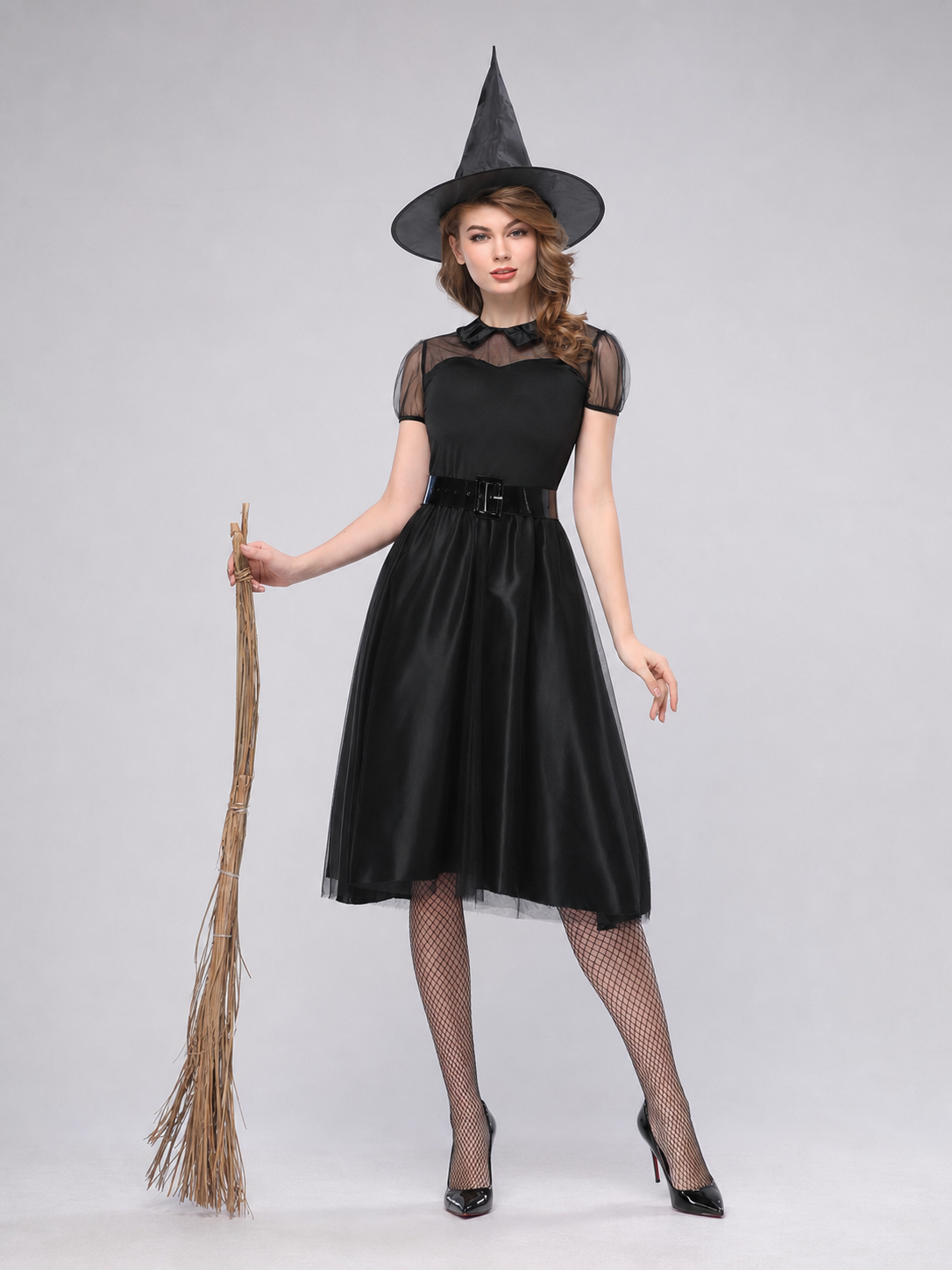 Carnival Cosplay Dress with Wide Belt