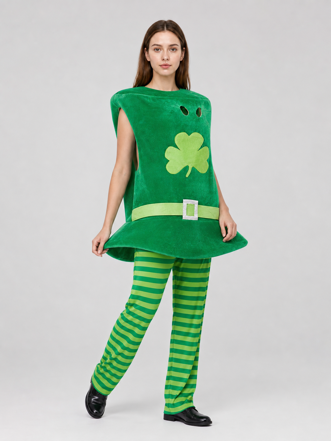Green Leprechaun Costume with Hat and Pants