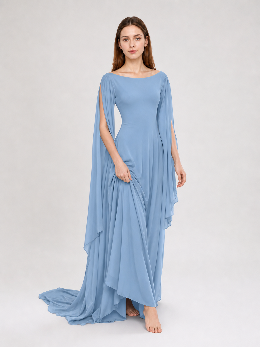 Long Light Blue Dress for Cosplay